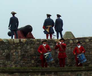 Preparing to fire the canon