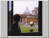 View of St. Peter's Basilica from a window in the Vatican Museum